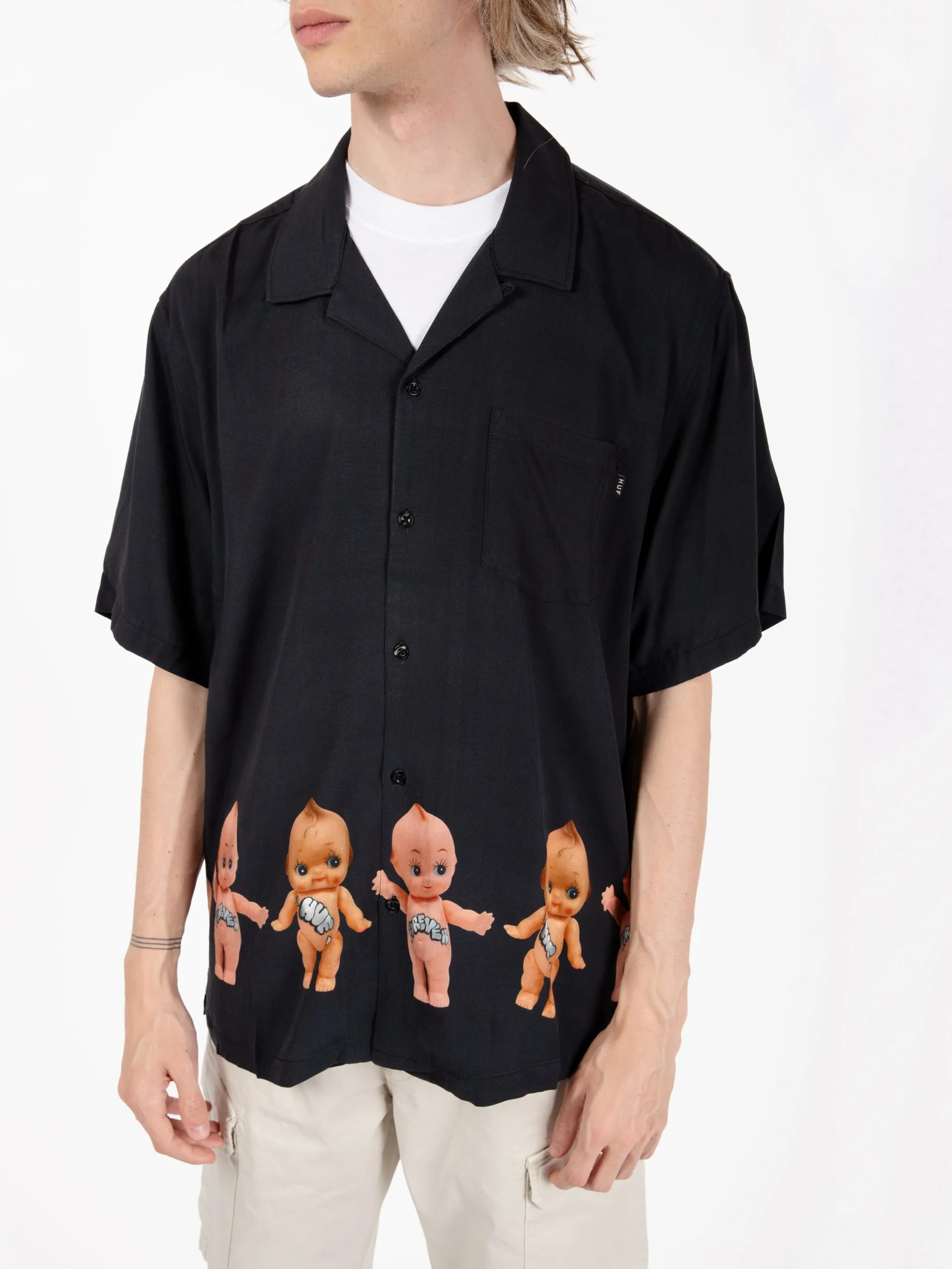 Camicia Tagged s/s resort black