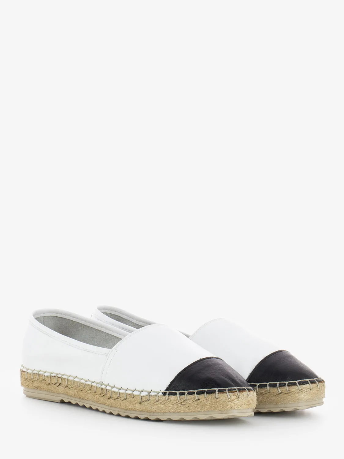 Espadrillas nappa bianco / nero