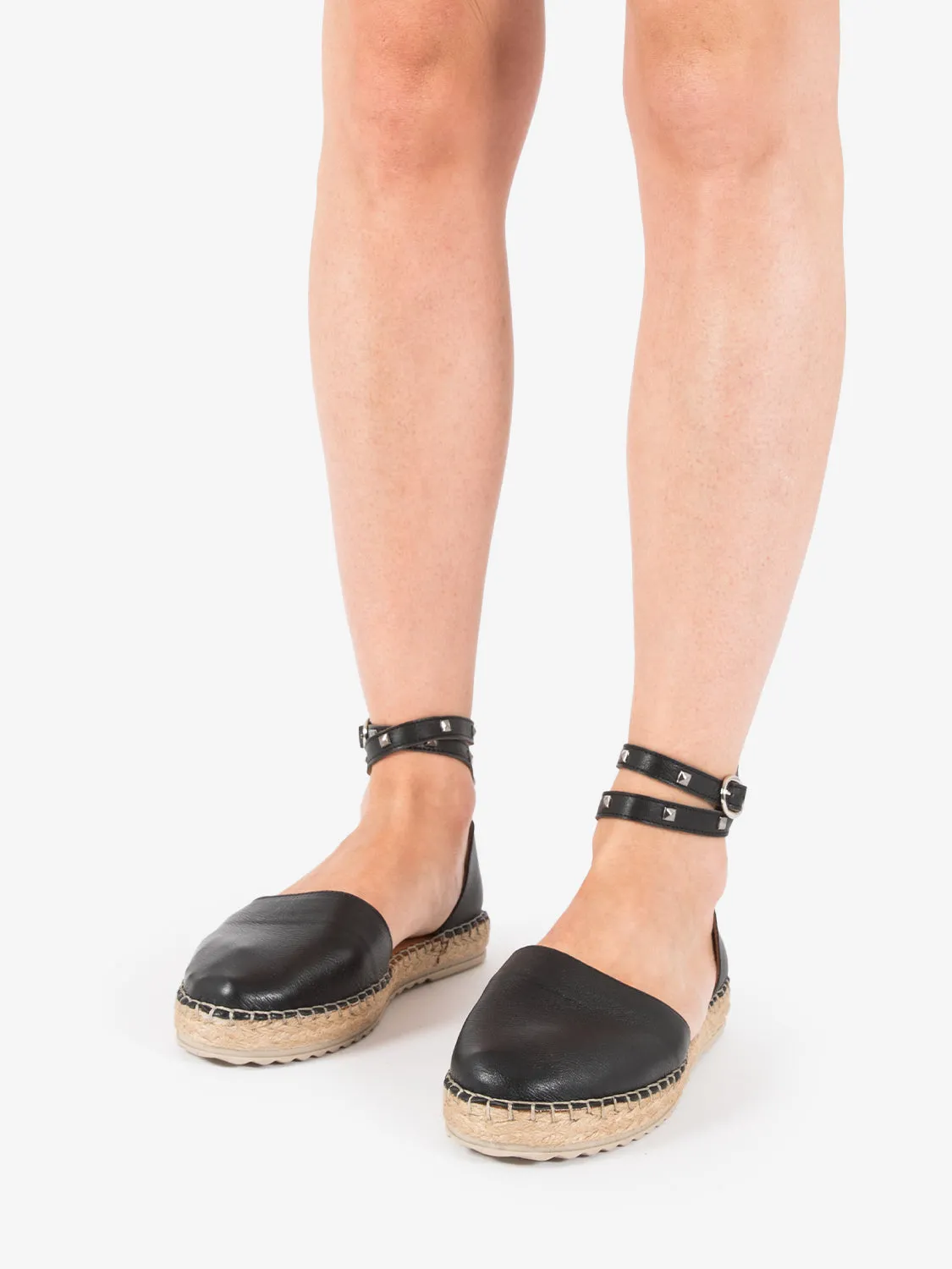 Espadrillas Valentino nappa borchie nero