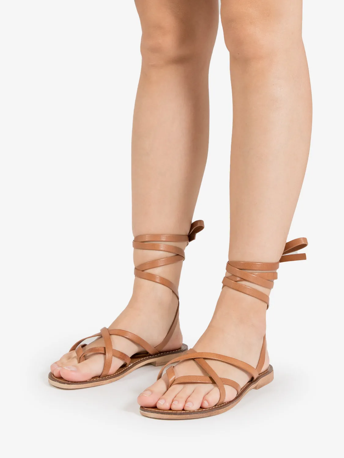 Sandali infradito schiava nappa cuoio