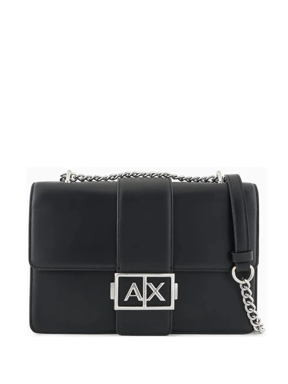 BORSA A SPALLA CON LOGO IN METALLO