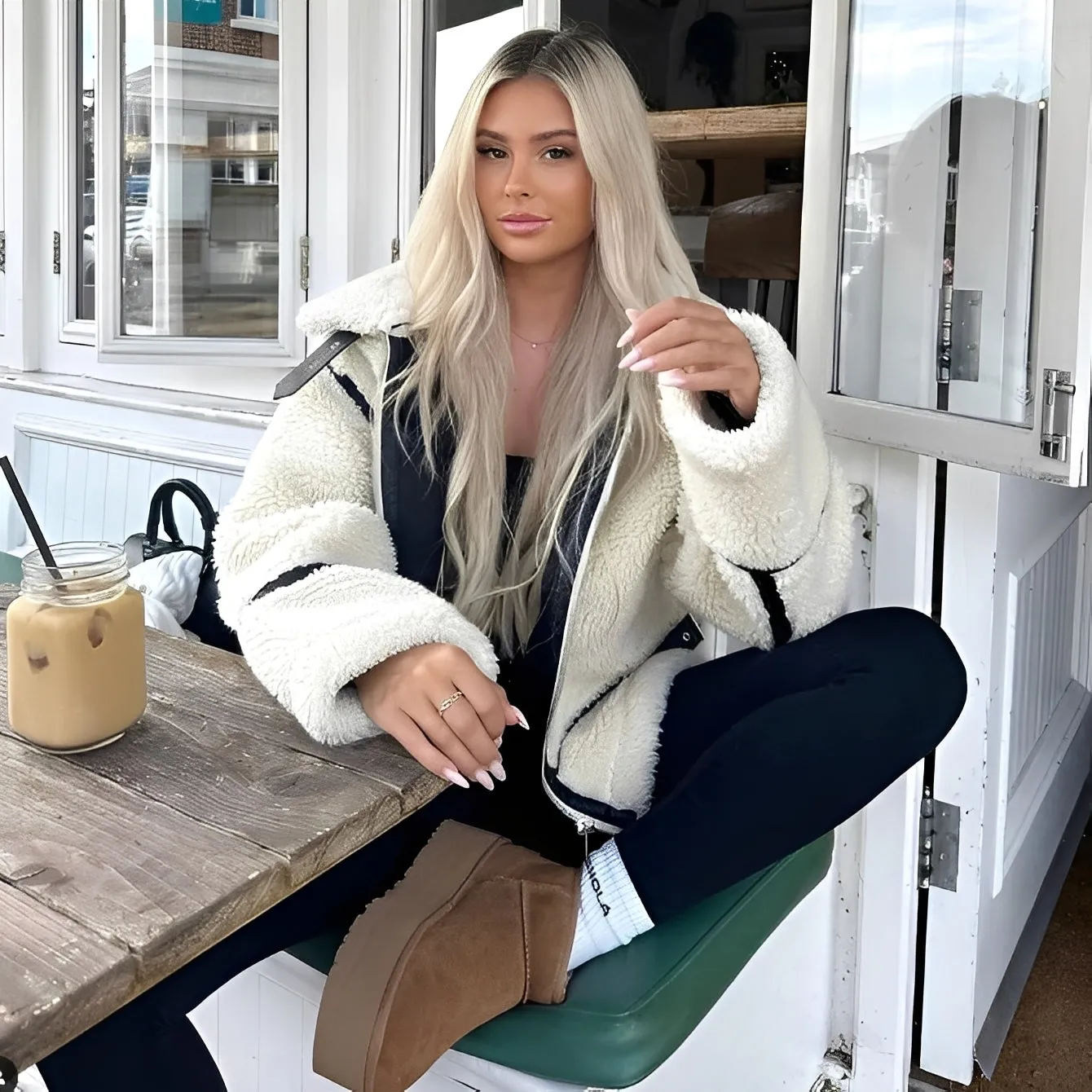 Bethney - Caldo Cappotto in Pile Teddy per Donne