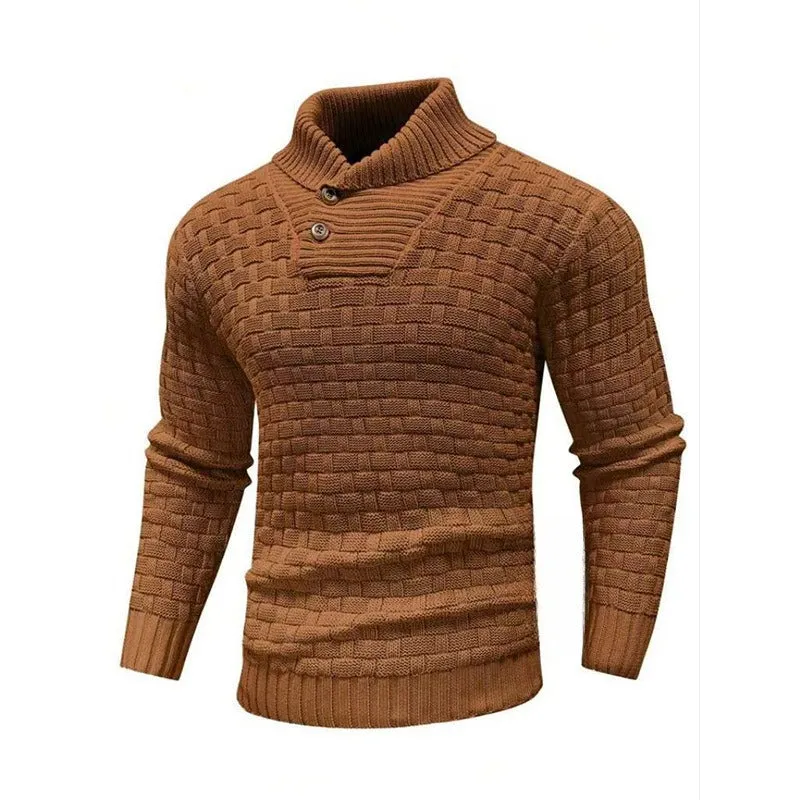 Eldon - Maglione elegante a maglia con bottoni per uomo