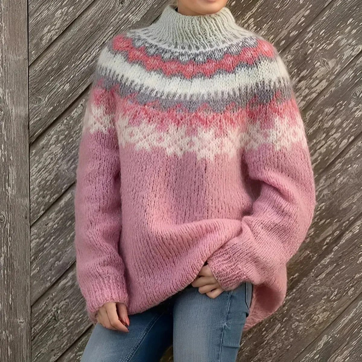 Remy - Classico maglione stampato per donne