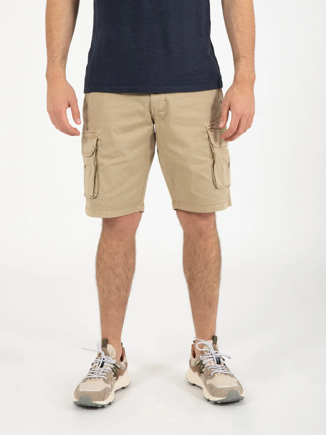 Bermuda cargo con tasche cotone desert