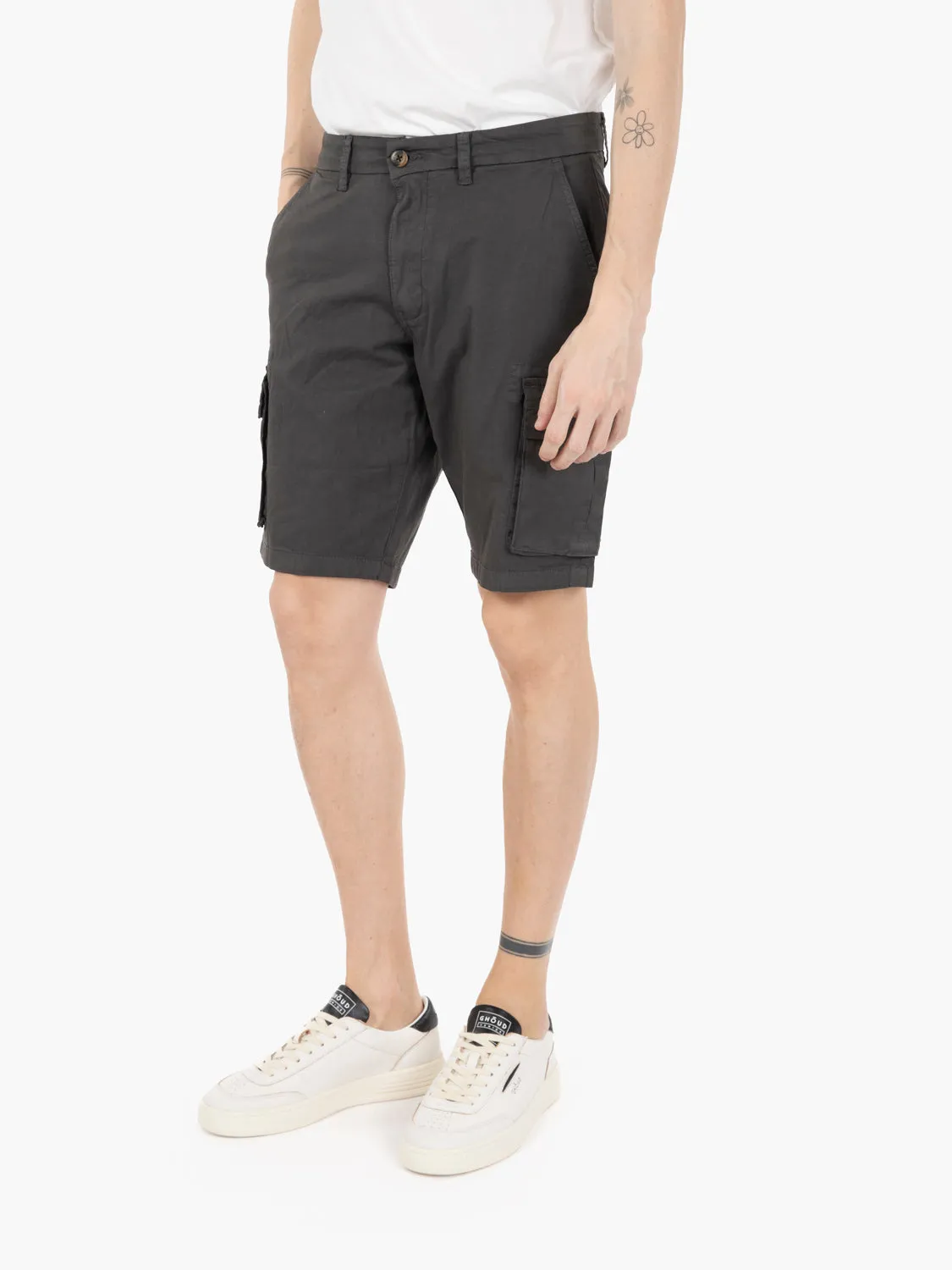 Bermuda cargo twill stretch castelrock