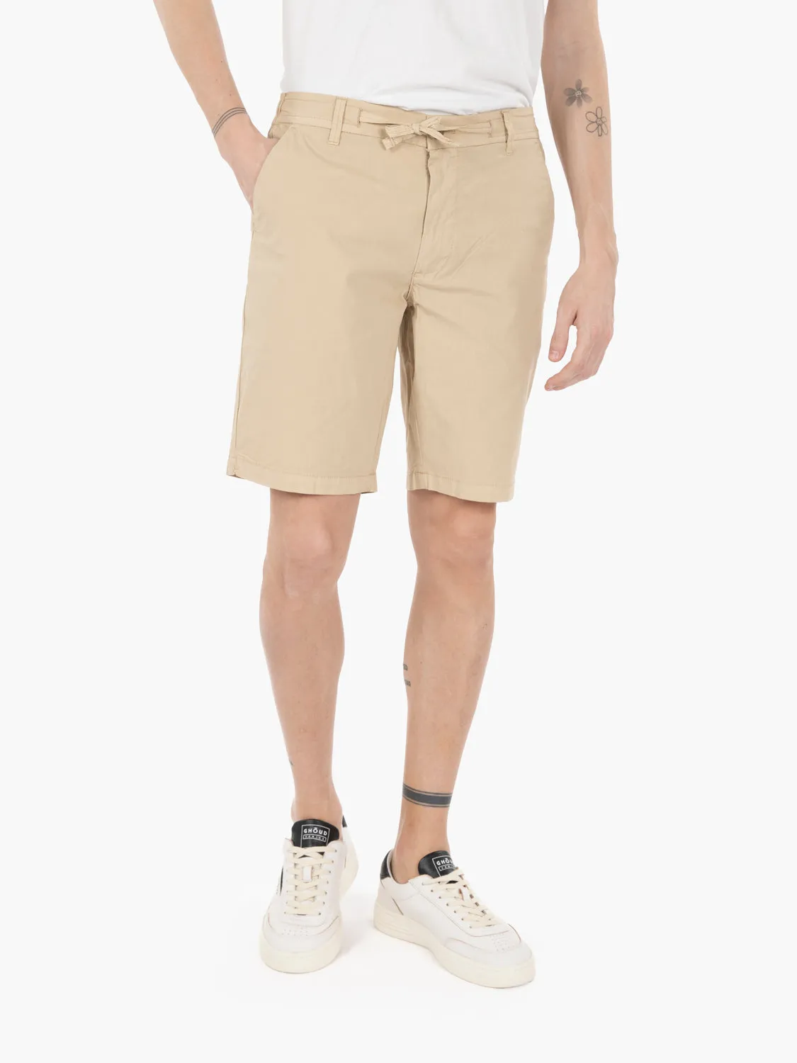 Bermuda chino popeline desert