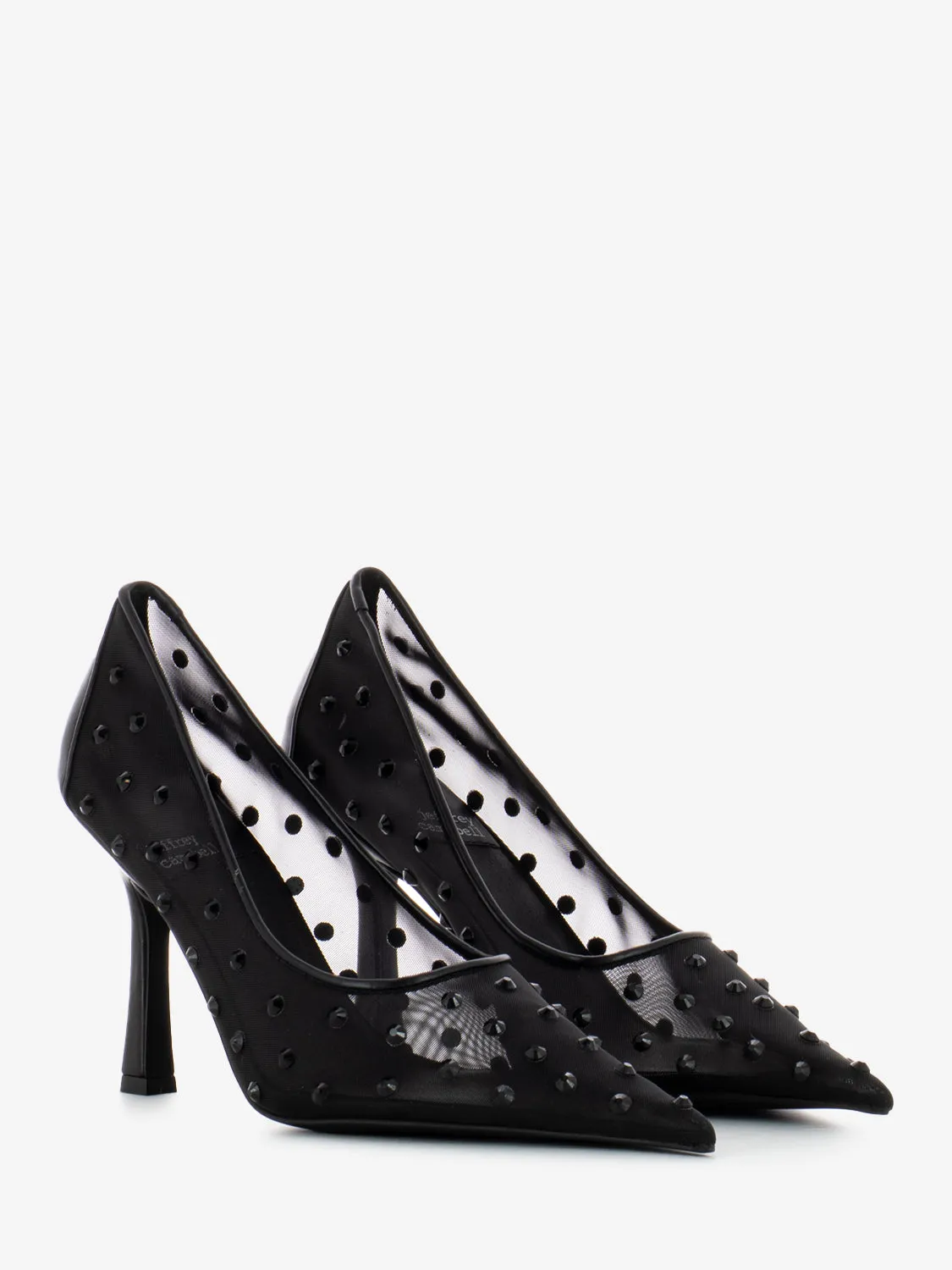 Décolleté Genisi tulle mesh black