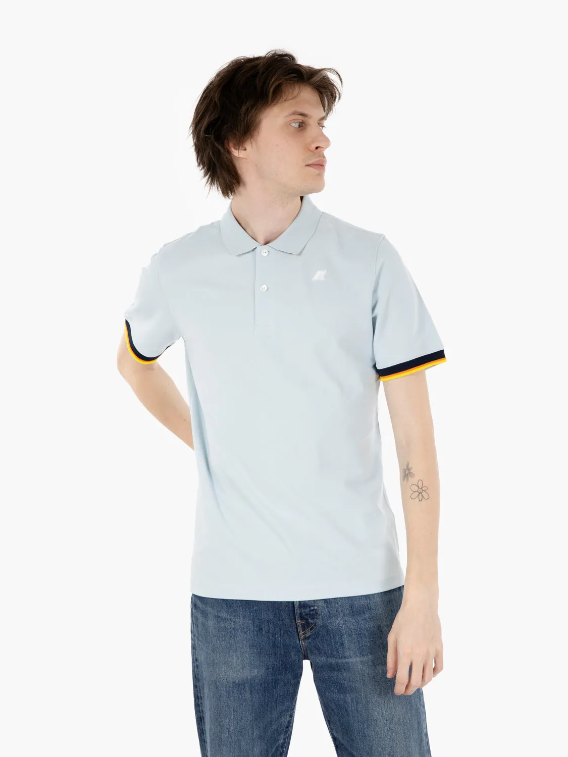 Polo vincent pique blu baby