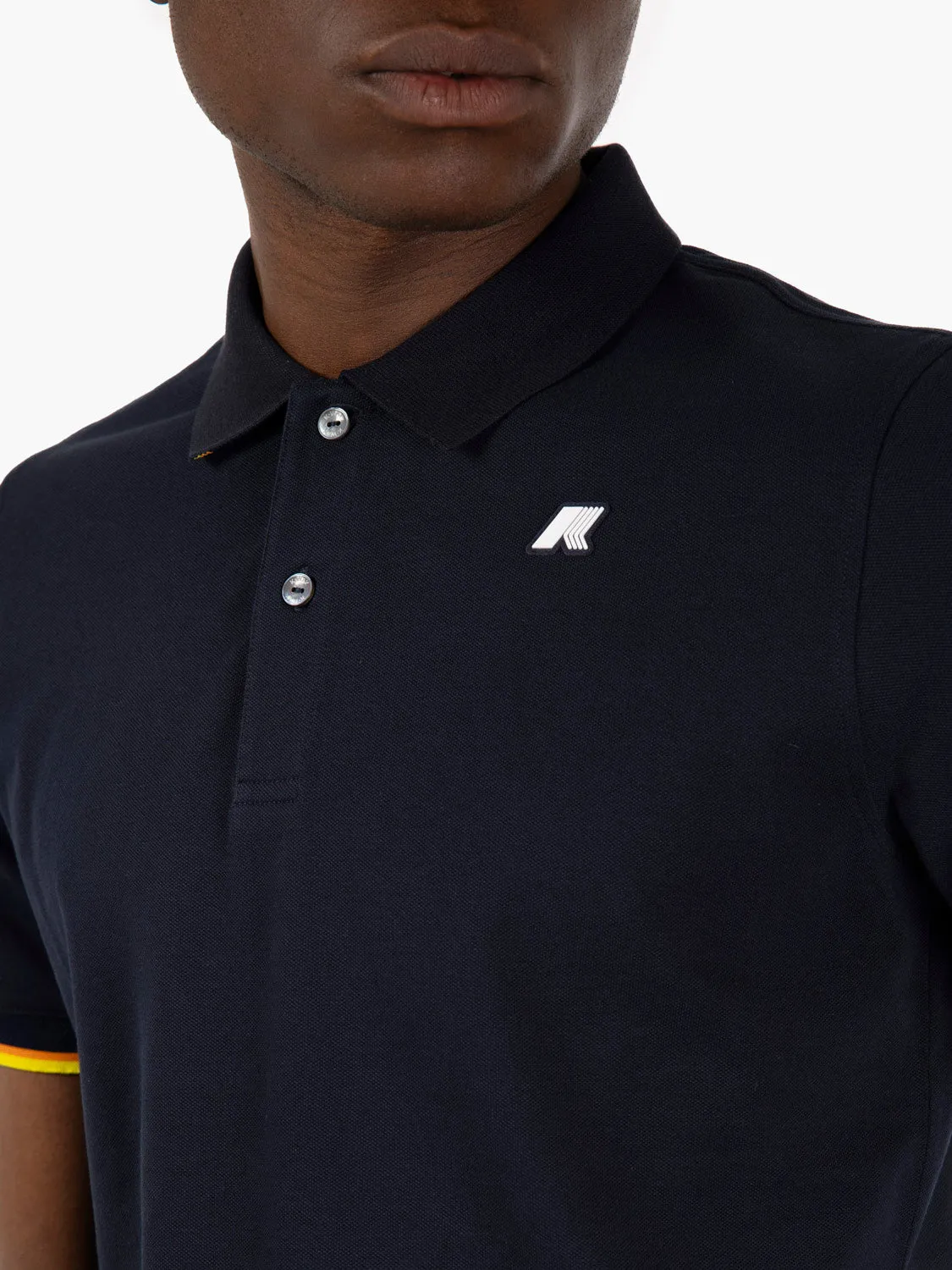 Polo Vincent pique blue depth