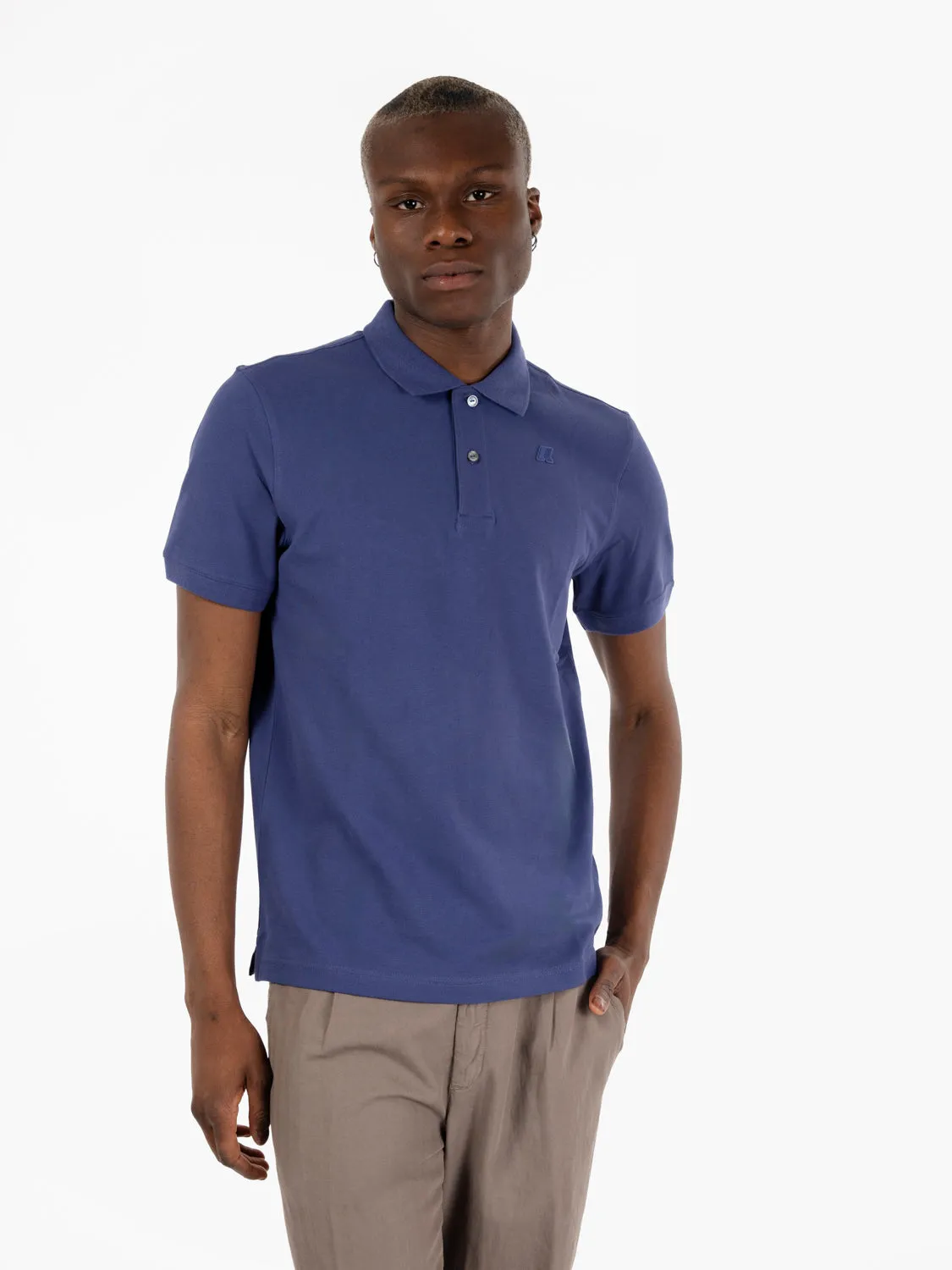 Polo vincent pique deep cobalt