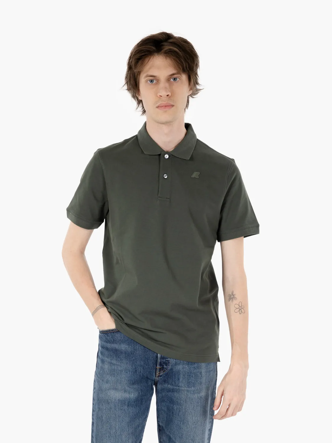 Polo vincent pique green blackish