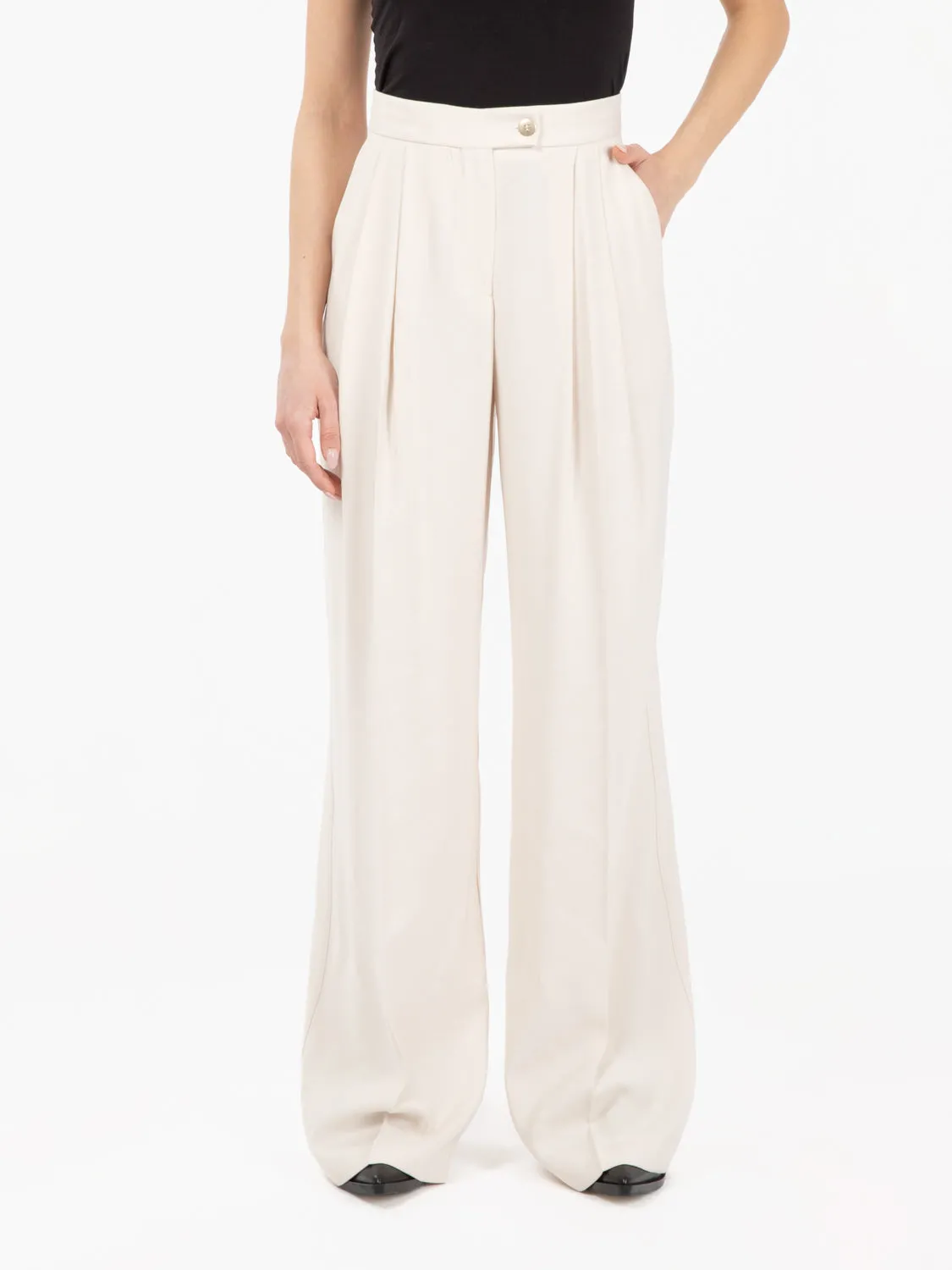 Pantalone palazzo avorio