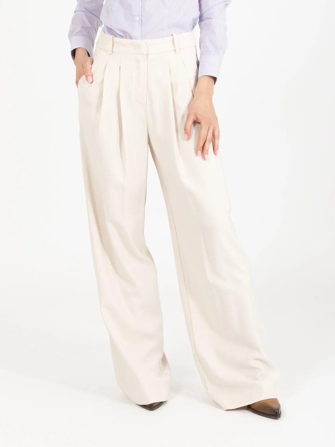 Pantaloni palazzo avorio
