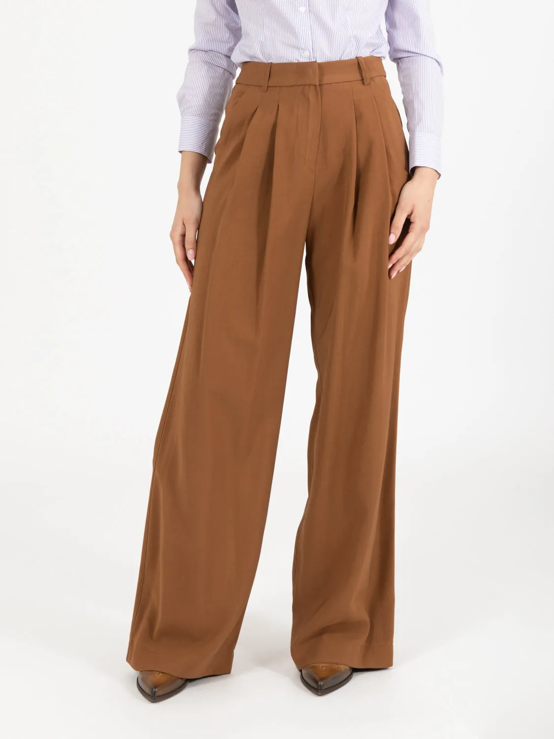 Pantaloni palazzo cioccolato