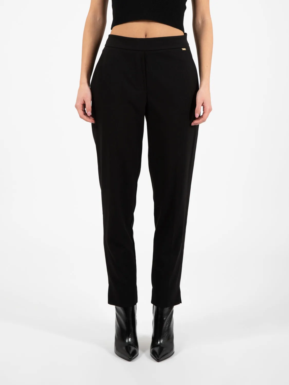 Pantaloni skinny elastico nero