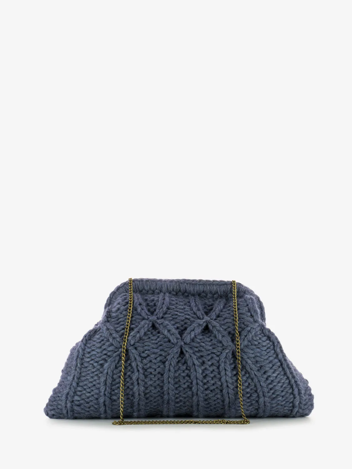 Tracolla Paffuta intrecciata ottanio