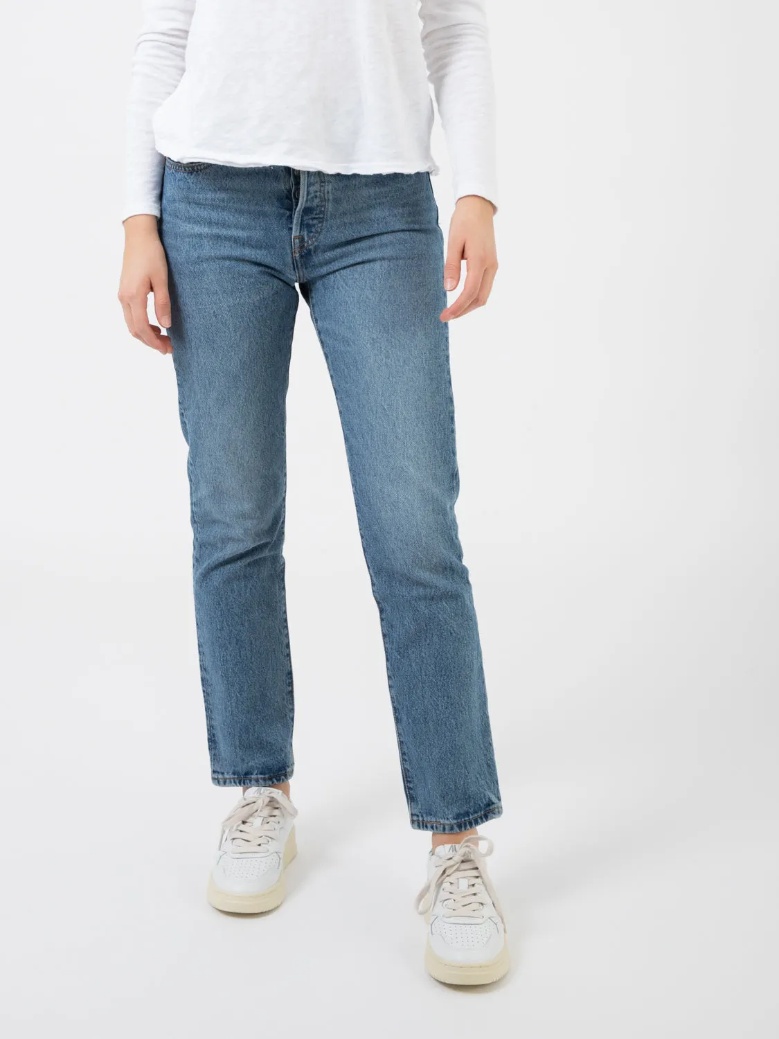 501® Original Cropped Medium Indigo Worn In