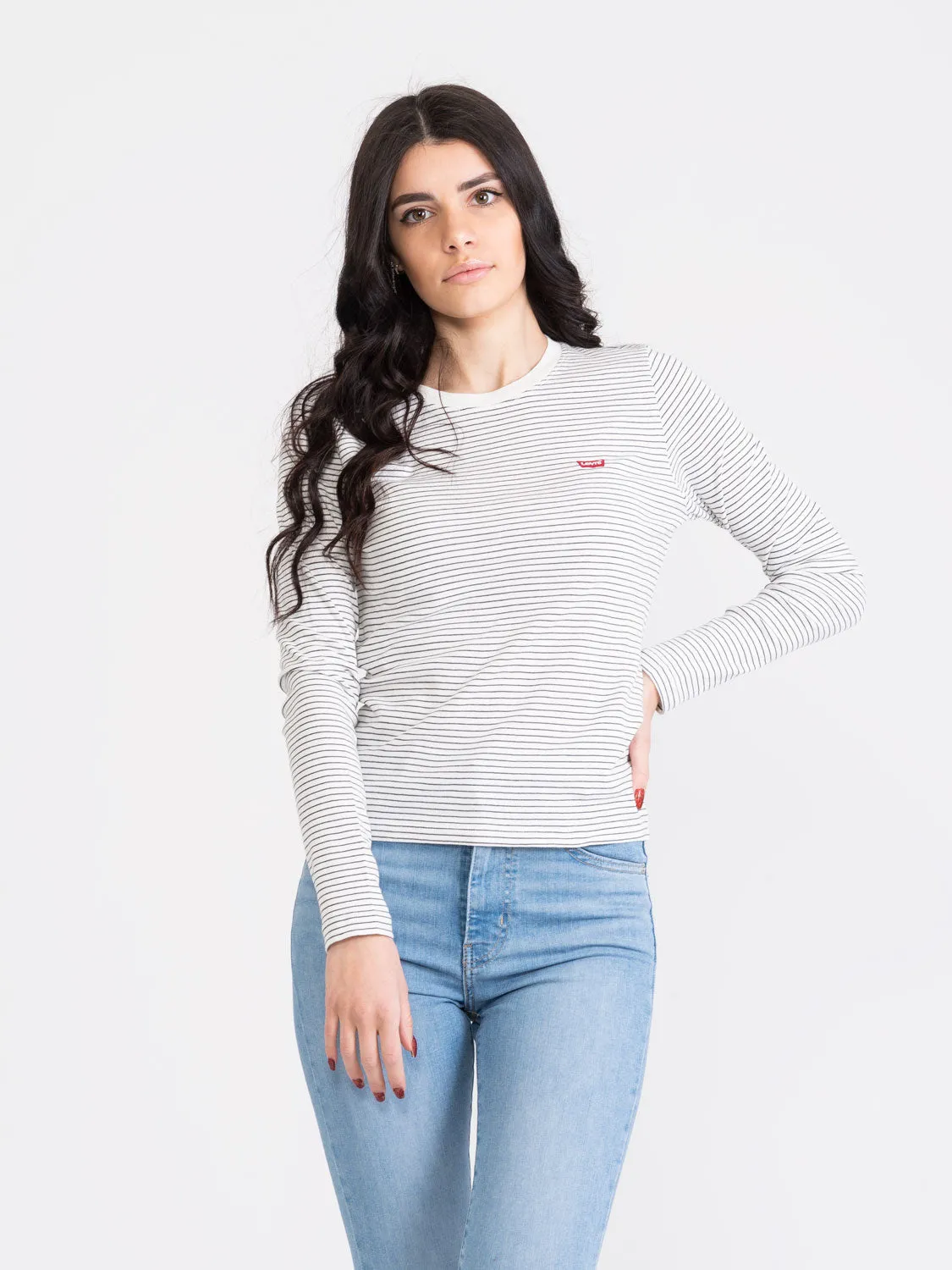 Maglia Long Sleeved Baby bianco / nero