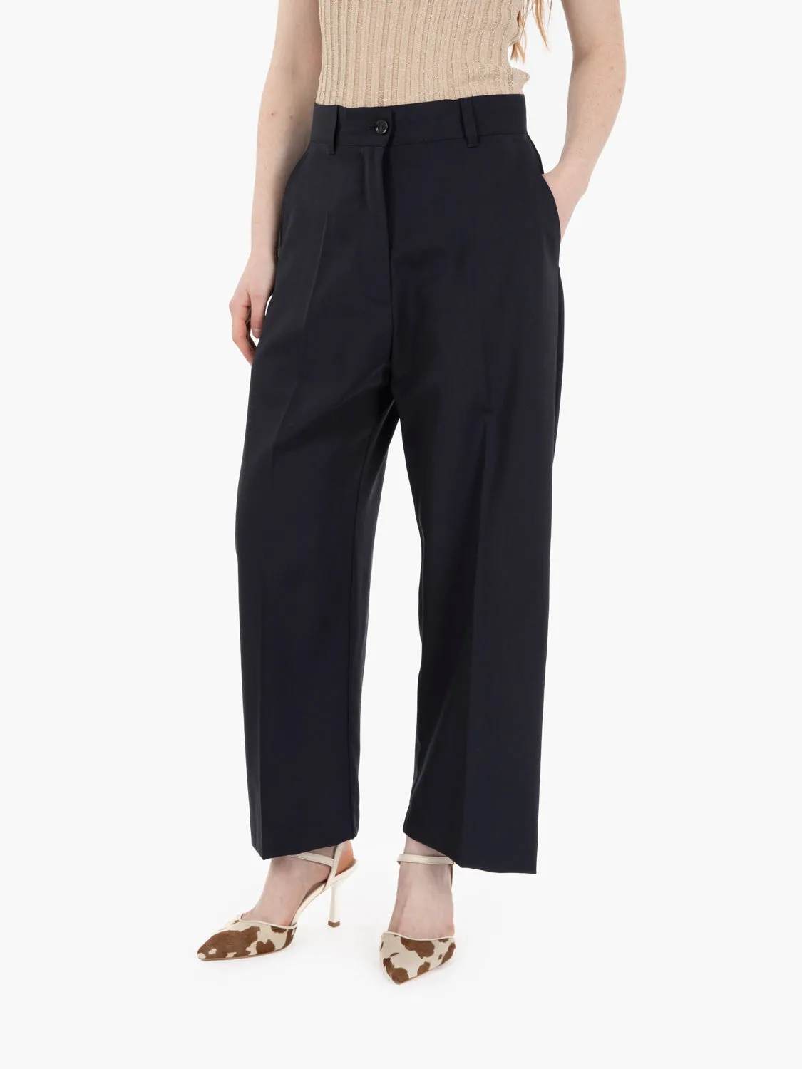 Pantaloni crop over notte