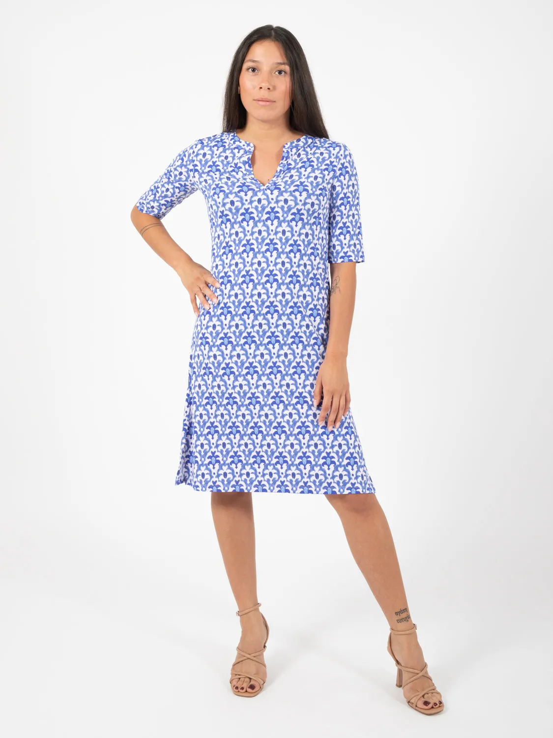 Abito corto Officinalis blu / bianco / azzurro