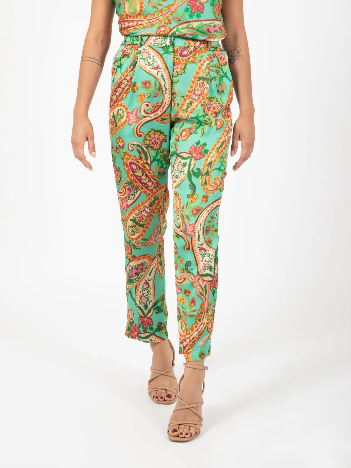 Pantalone Magicis verde / multicolor