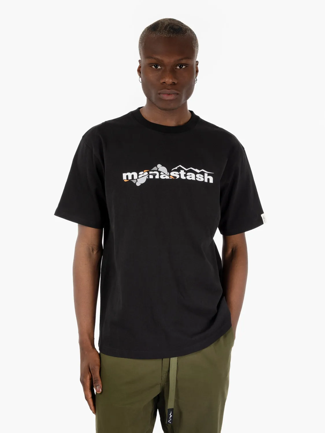 T-shirt con grafica stampata black