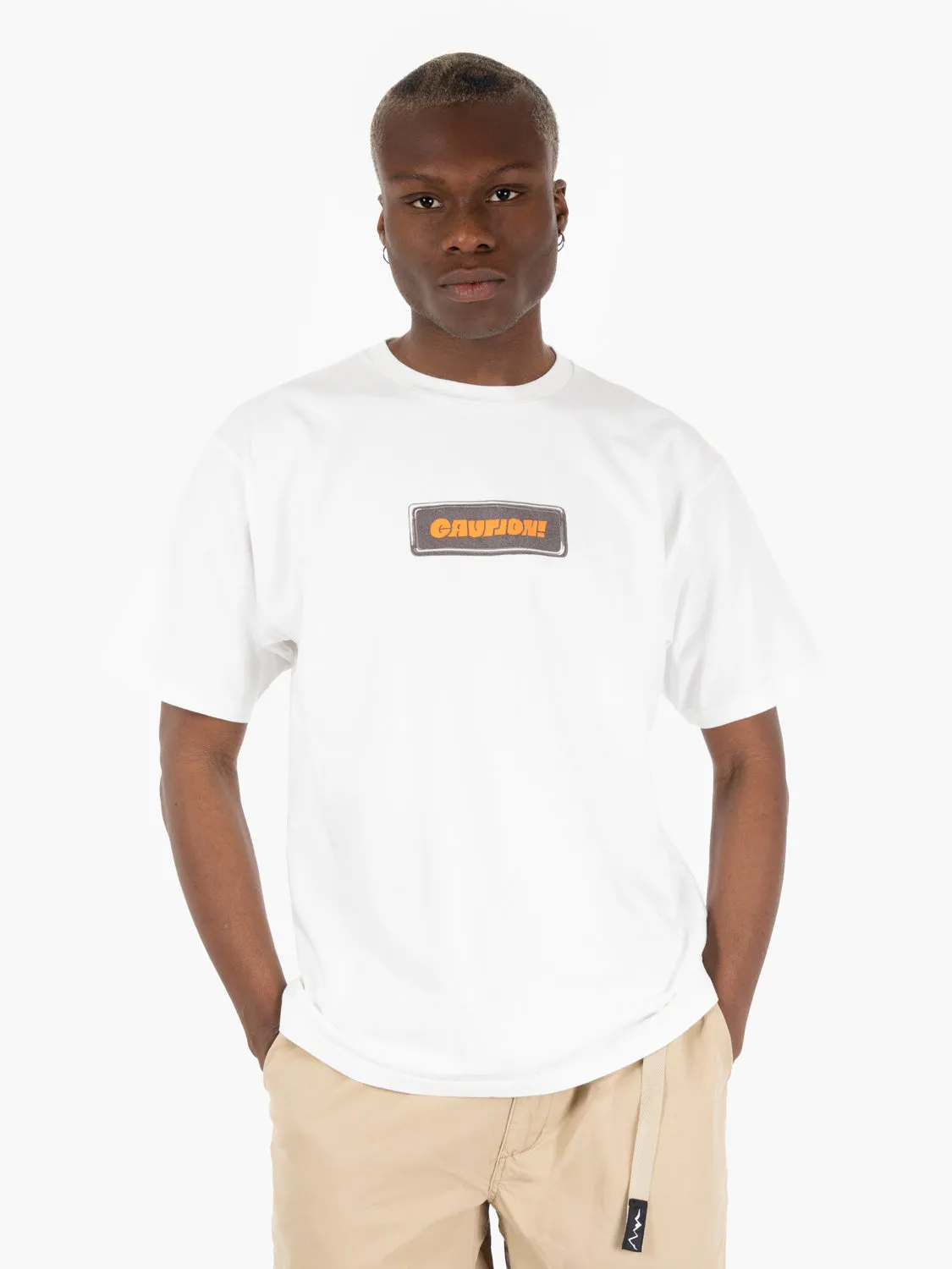 T-shirt SS pumice caution white