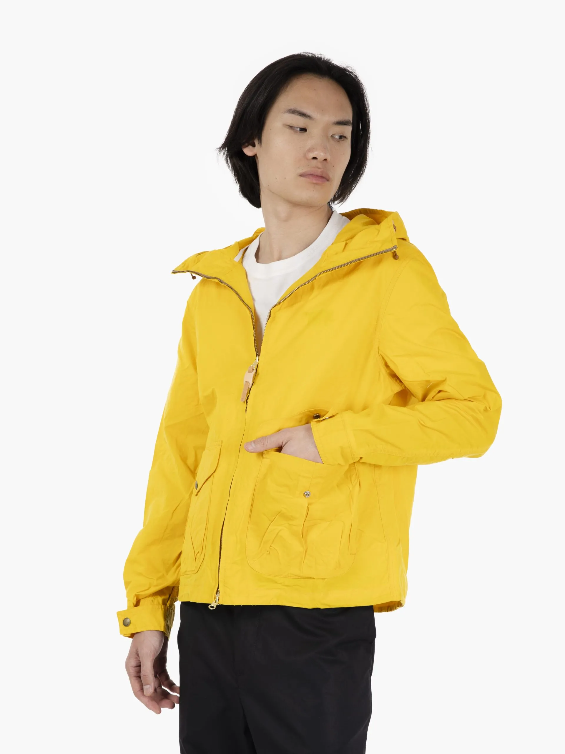 Giacca a vento con cappuccio yellow