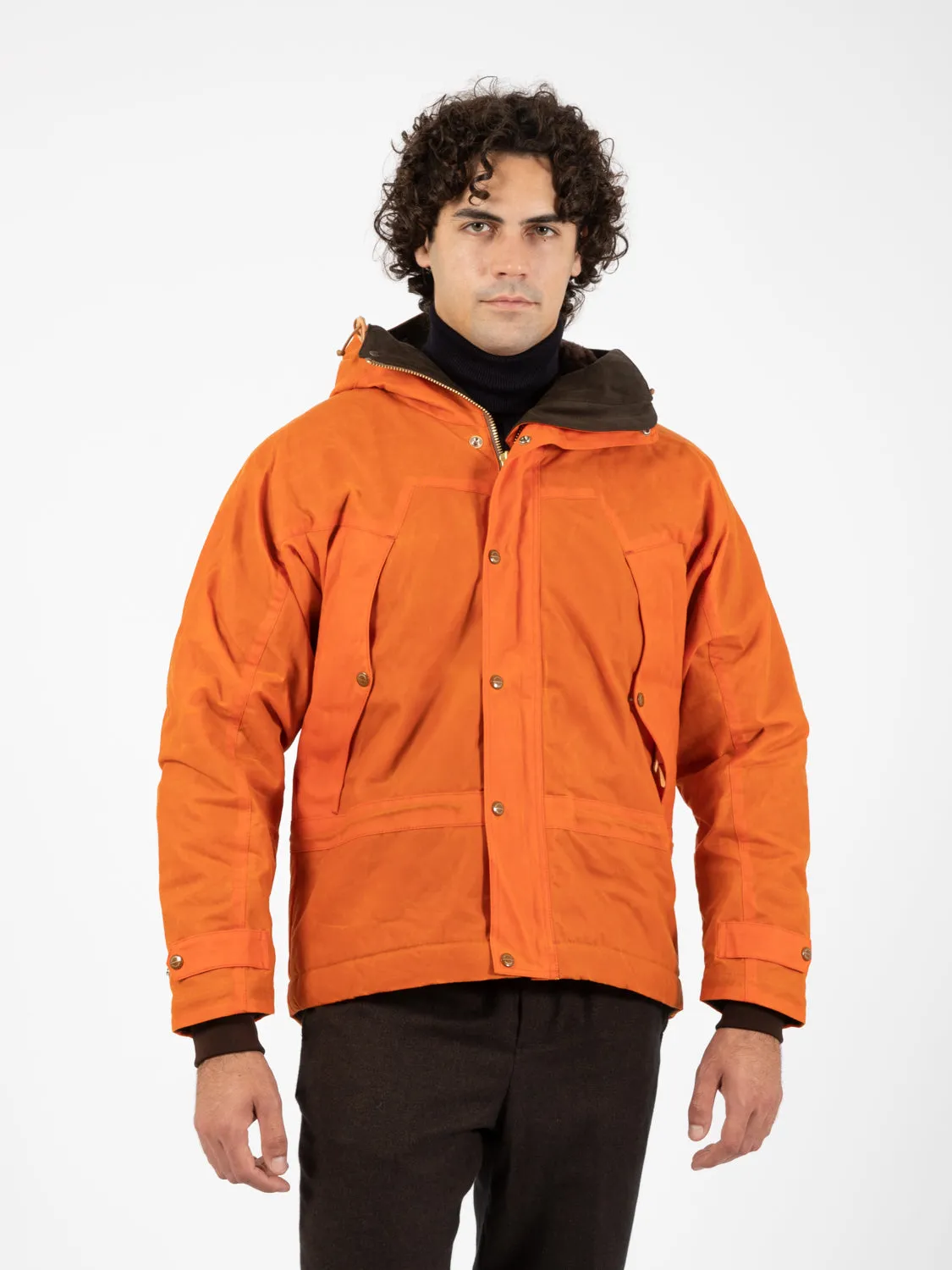 Giubbotto in cotone cerato orange