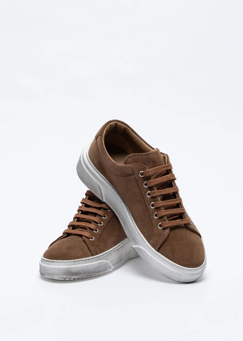 Manuel Ritz Sneakers uomo marroni in camoscio