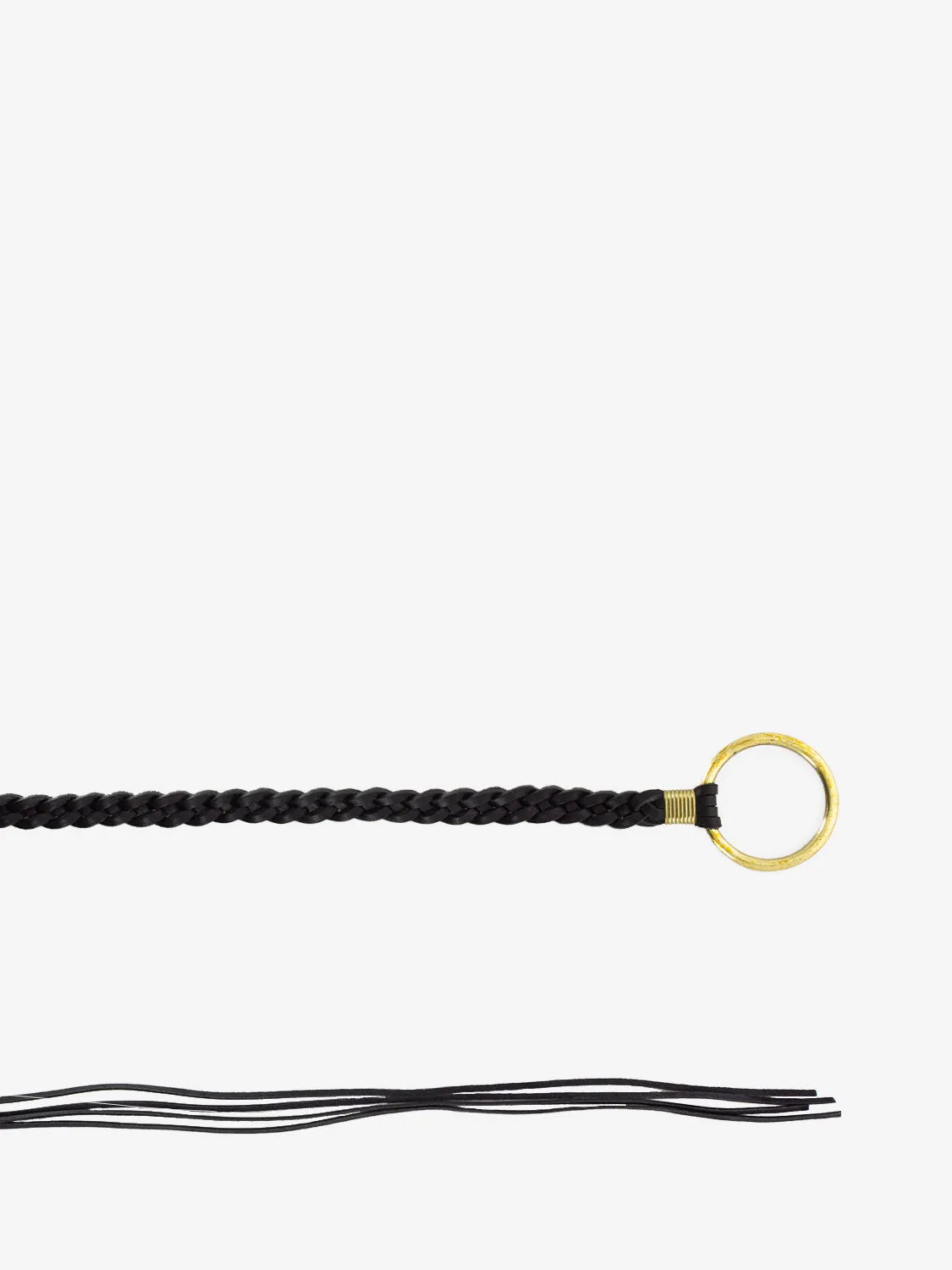 Cintura treccia anello nero