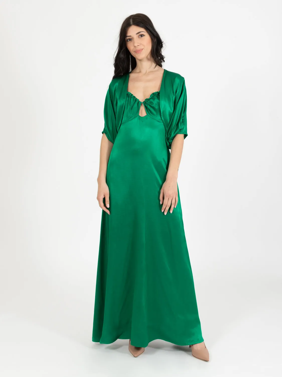 Coprispalle in viscosa smeraldo