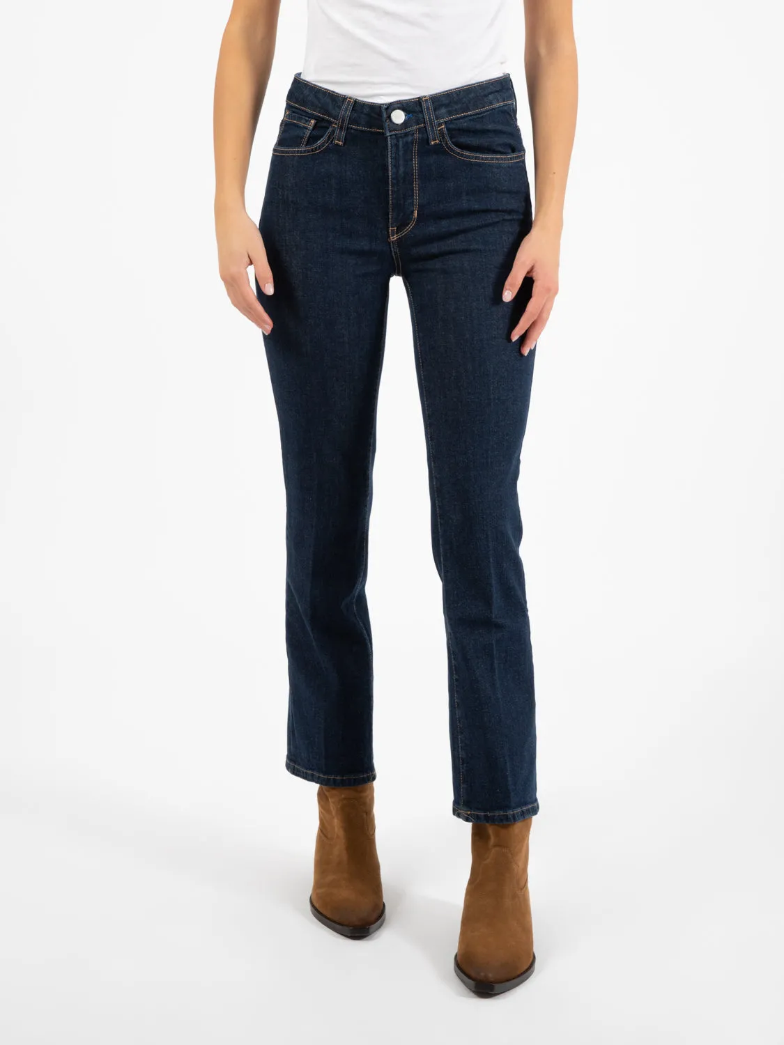 Jeans Jen con impunture blu scuro