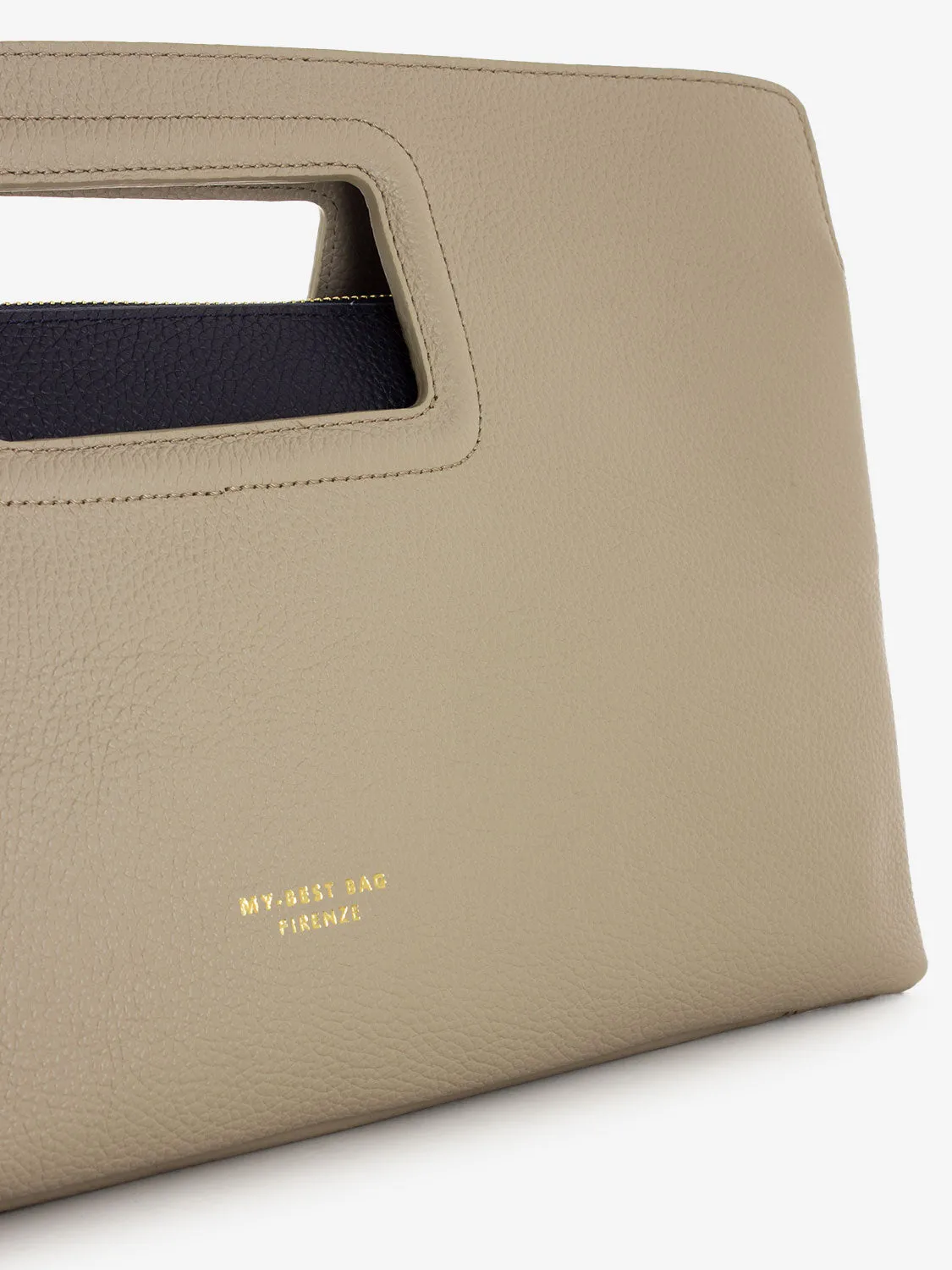 Borsa a mano Viktoria in pelle granite