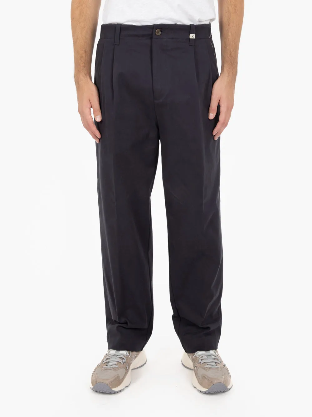 Pantaloni Poseidone larghi navy