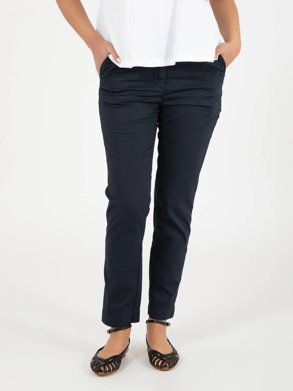 Pantaloni skinny in cotone blu