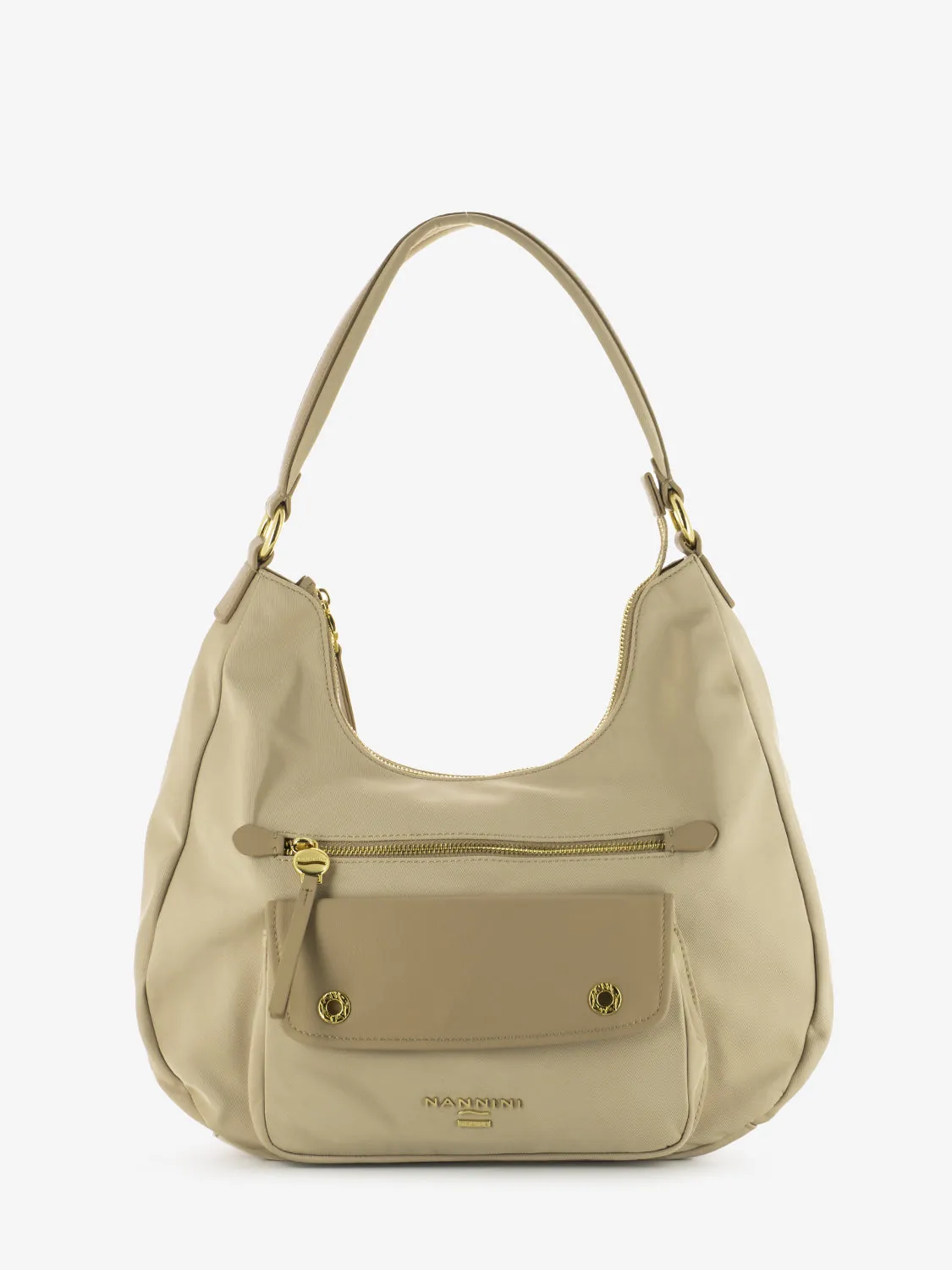 Borsa Cleo in nylon beige