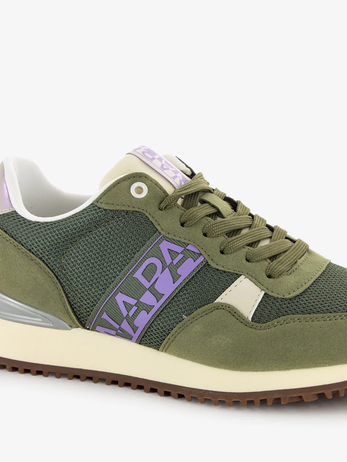 Sneakers W in mesh green lichen