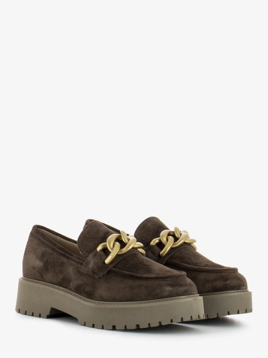 Mocassini Velour Volterra castagno