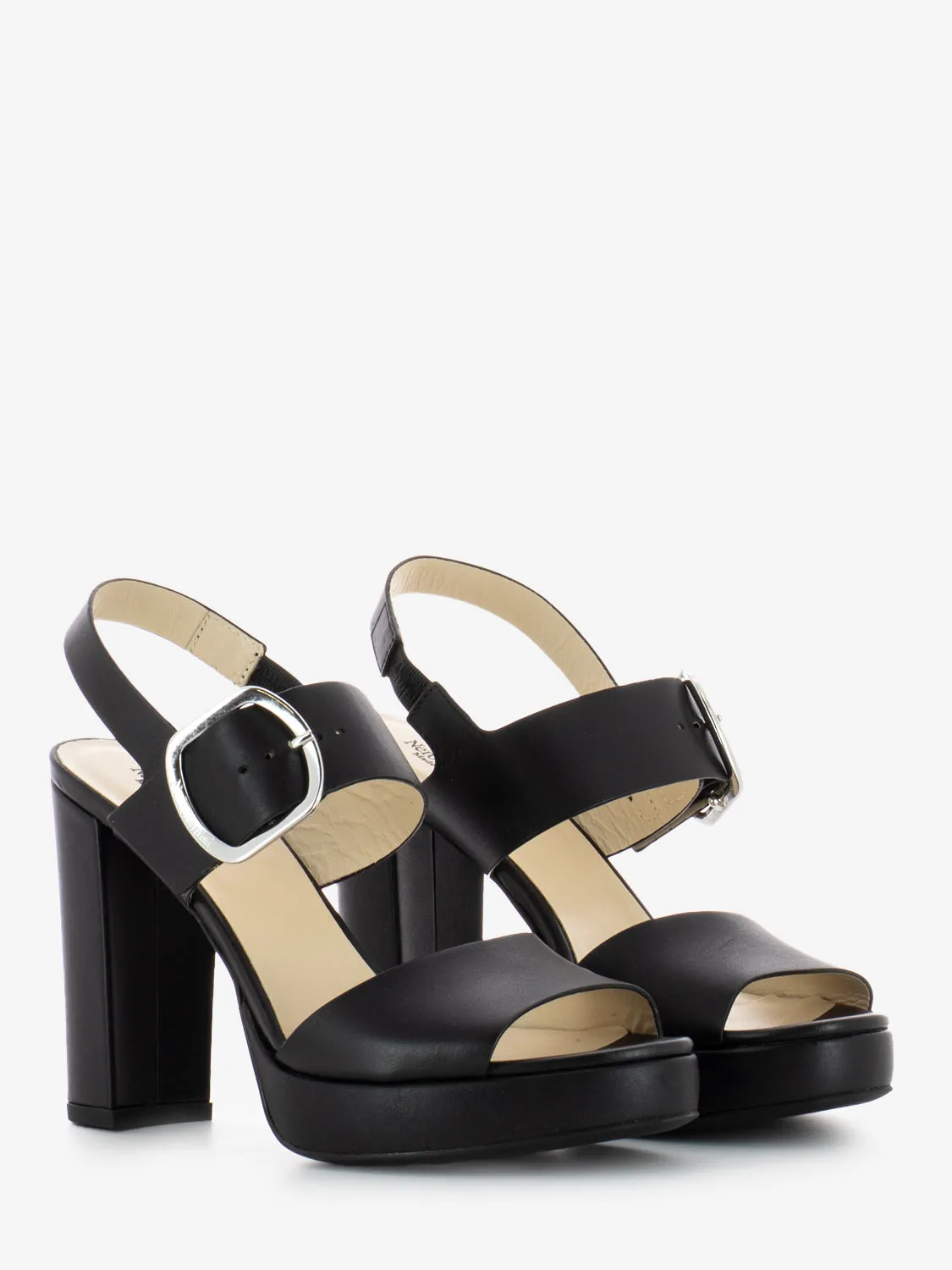 Sandalo Tamigi con plateau nero