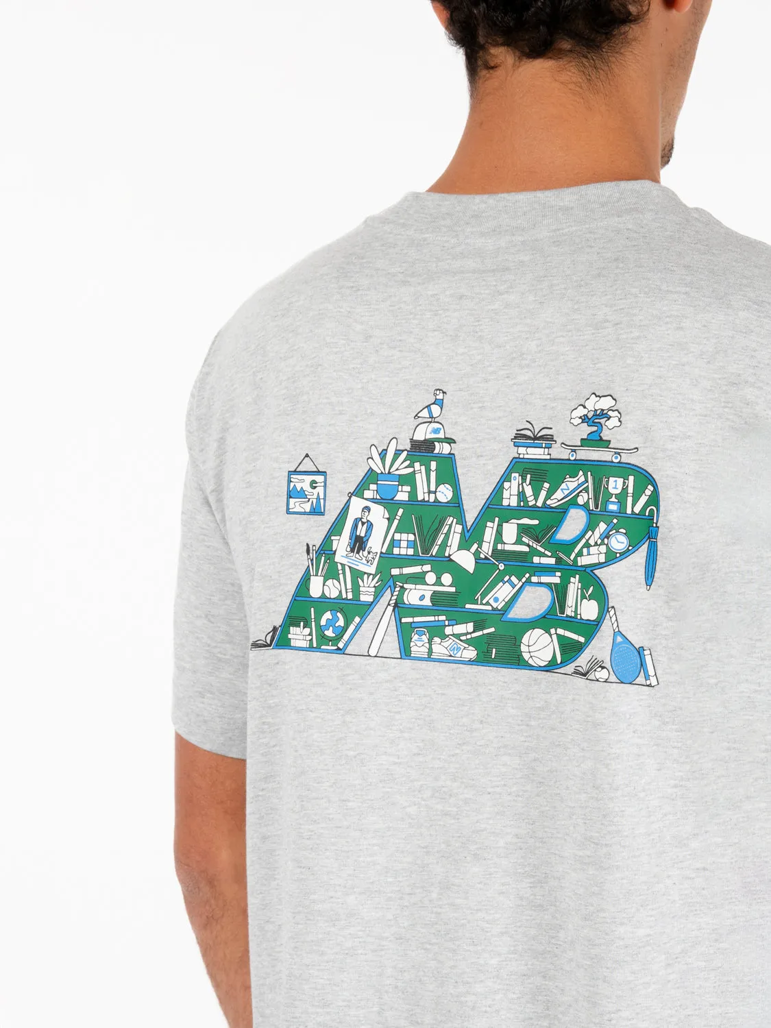 T-shirt Bookshelf athletic grey