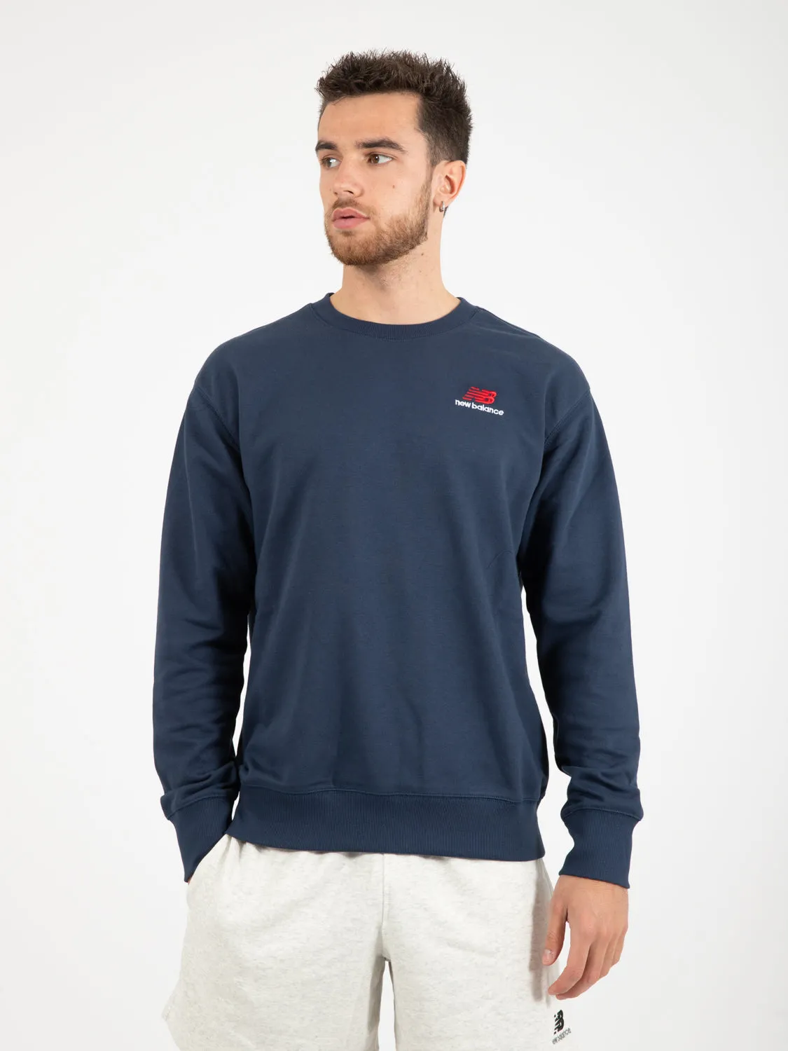 Uni-Ssential French Terry Crewneck Sweatshirt blu