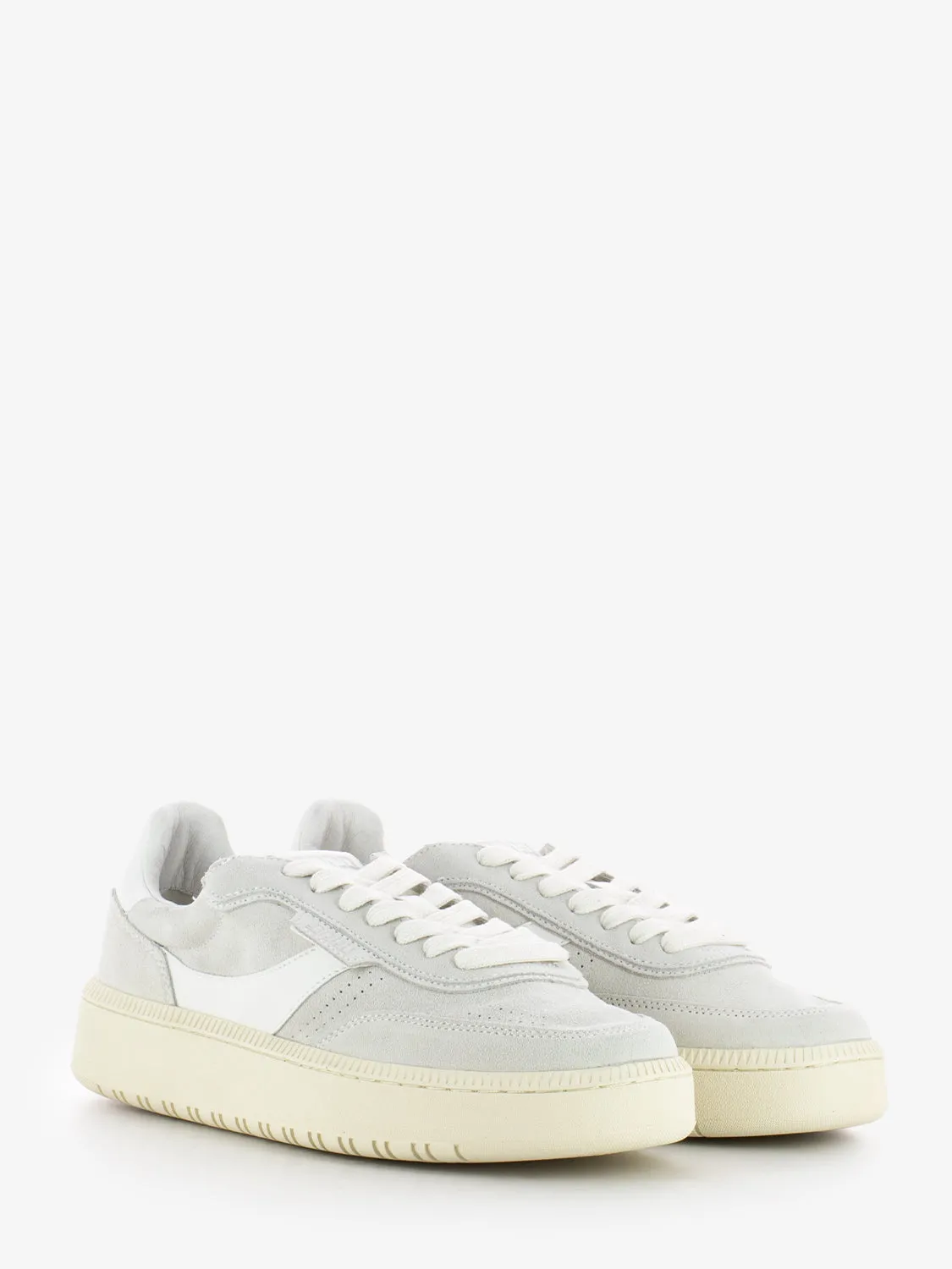 Sneakers suede e pelle white