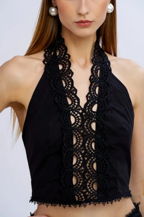 Nosecrets Top cropped in cotone