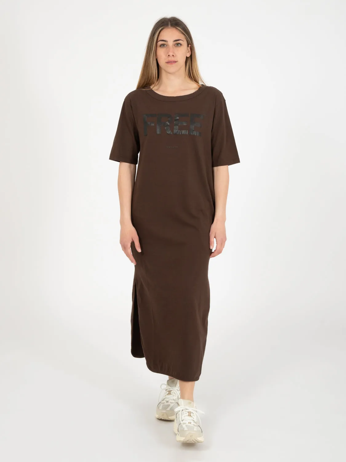 Abito con incrocio caffè