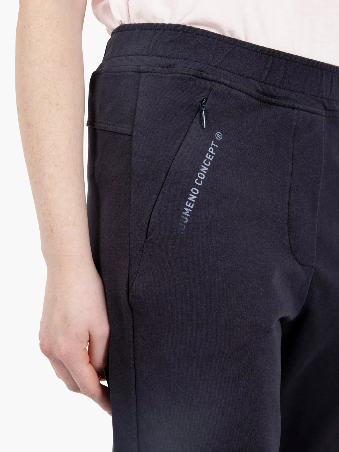 Pantaloni slim stretch bordo elastico blue