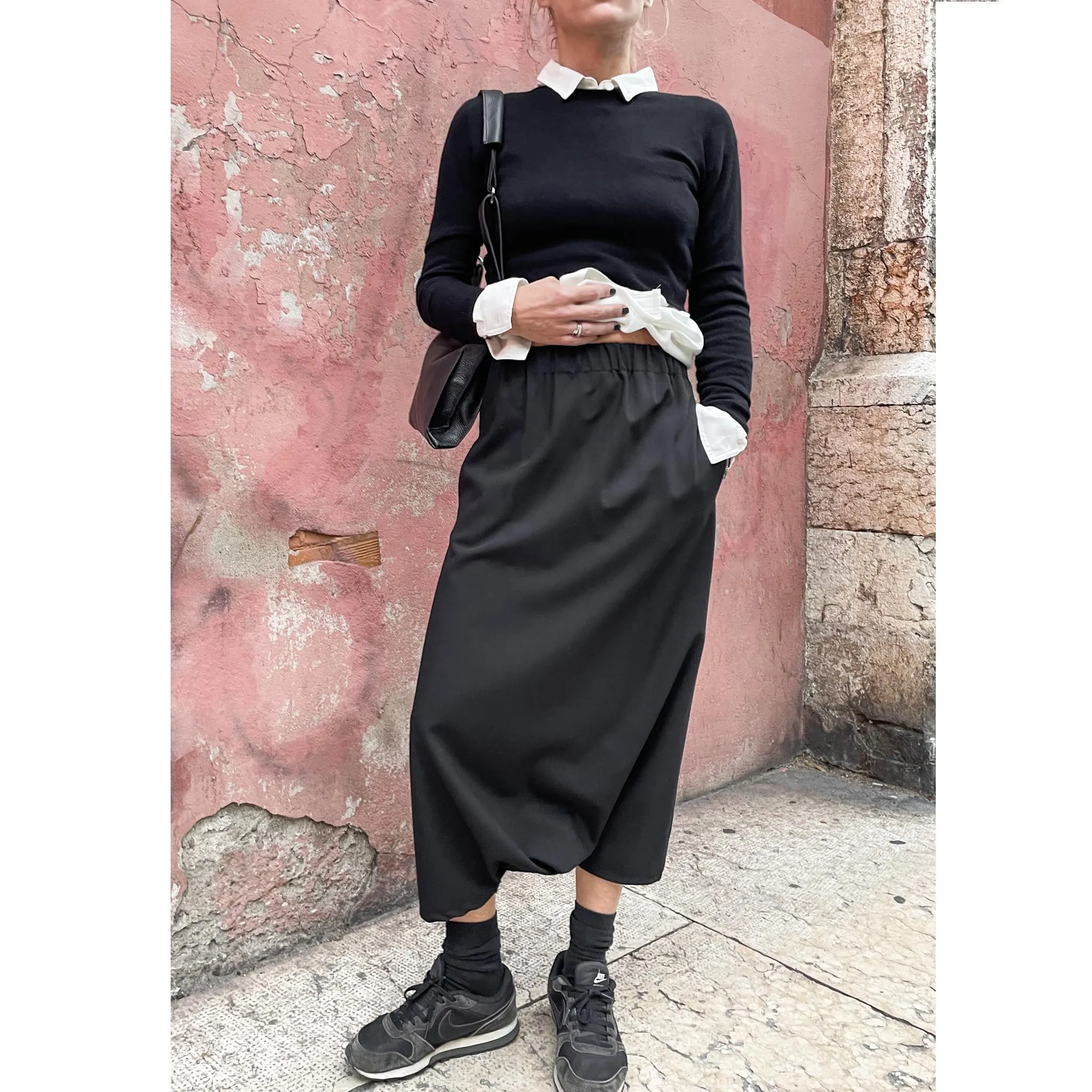 NOWADAYS - GONNA PANTALONE / PANT-SKIRT- TESSUTO INVERNALE LANA