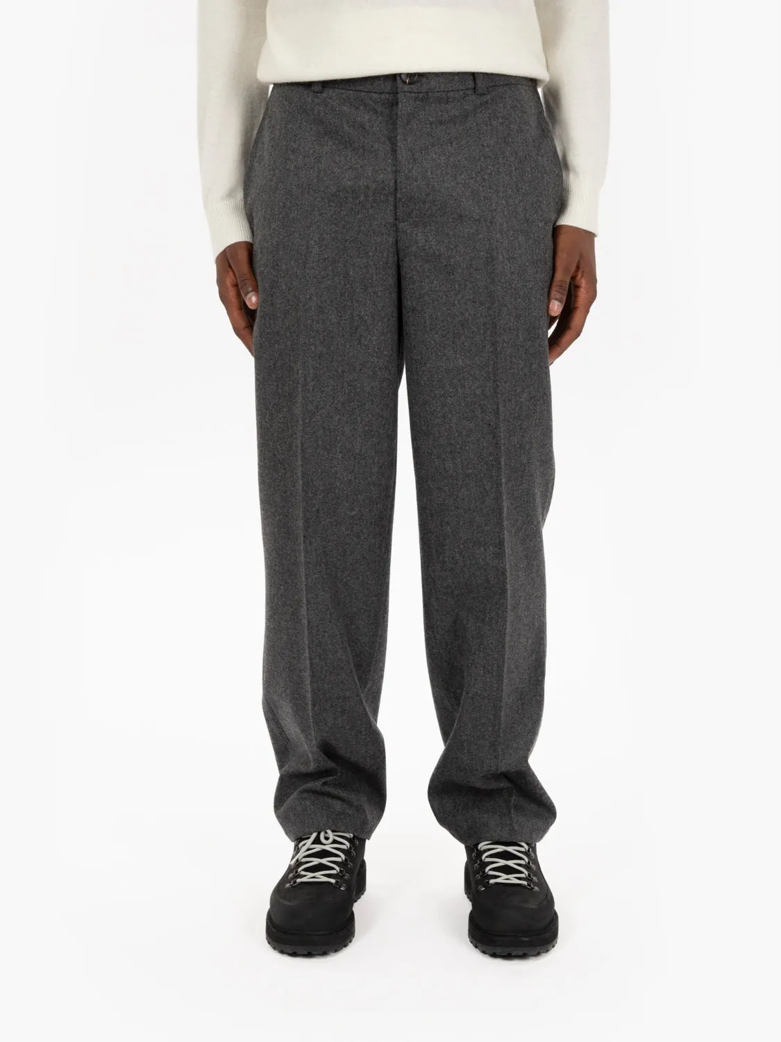 Pantaloni Lepic Slate in lana grigio