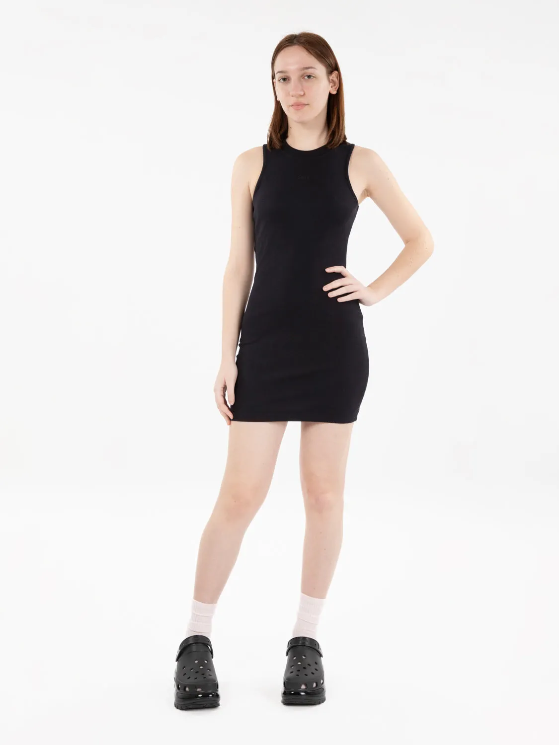 Abito rib knit dress anthracite